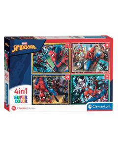 Clementoni Puzzles Marvel Spiderman, 4in1 21515