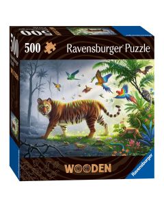 Ravensburger - Puzzle en bois Tigre dans la Jungle 500 pièces