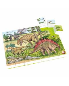 Hubelino - Puzzle enfant 35 pièces : Le monde des dinosaures