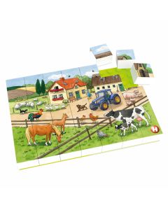 Hubelino - Puzzle enfant 35 pièces : La vie à la ferme