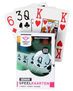 Jeu de 52 cartes Longfield Senior grands symboles