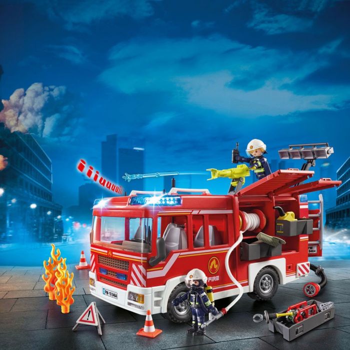 PLAYMOBIL Action Heroes avion de pompier avec fonction d