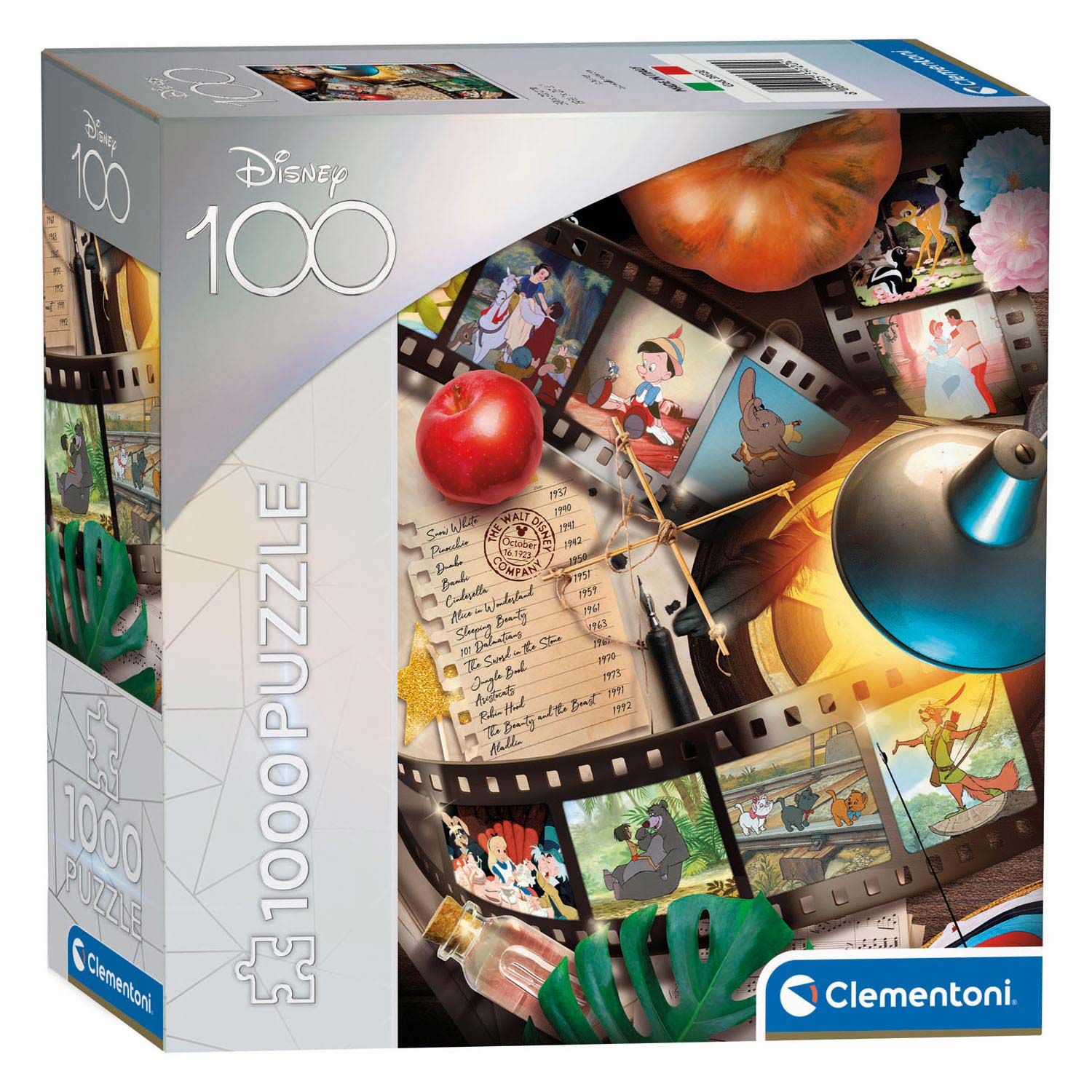 Clementoni - Puzzle enfant, 20+60+100+180 pièces - Disney Classic